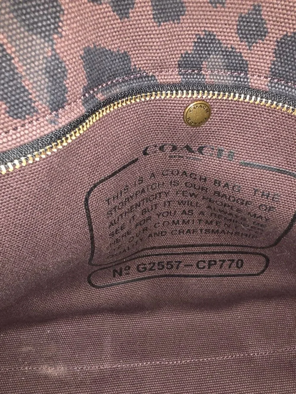 Coach authentic purchased